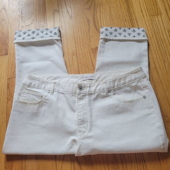 Coldwater Creek Womens Natural Fit White Jeans Size 16 - Picture 1 of 4